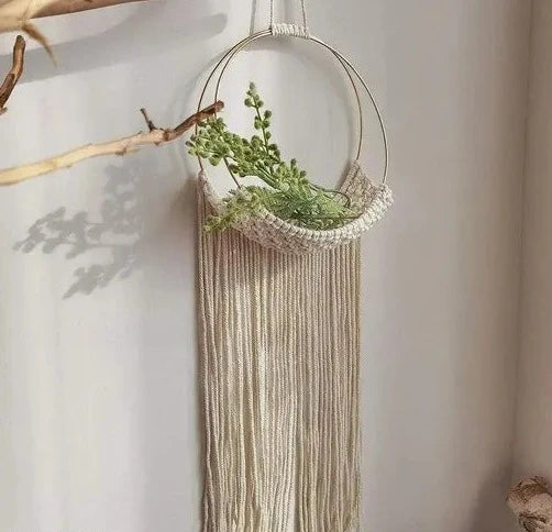Boho Chic Macrame Wall Hanging Organizer - Leechoo